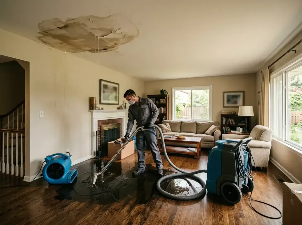 attic-pipe-burst-ceiling-drip-008 — frequently asked questions, Water Damage Restoration & Carpet Care in Garrison, MD